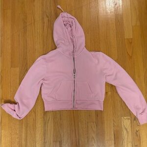 Brandy Mellville cropped zip up pink one size